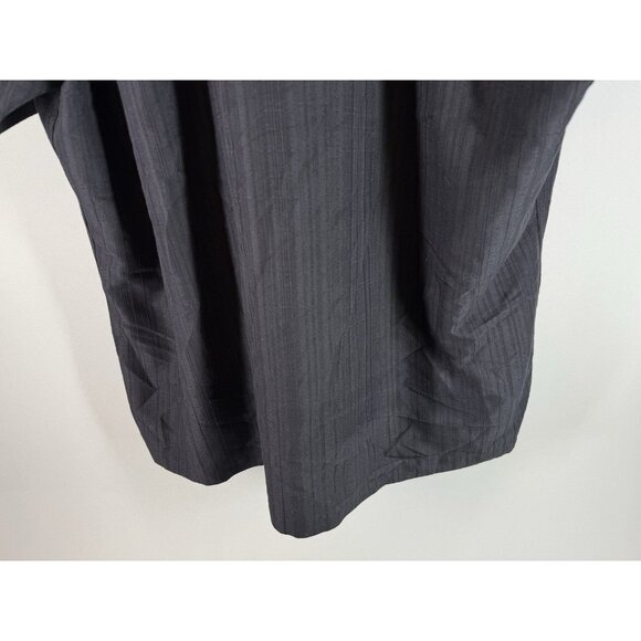 Van Heusen Short Sleeve Button Up Shirt, Black/Charcoal, Men's Size XXL - Picture 9 of 10